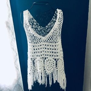 Crochet tassel tank